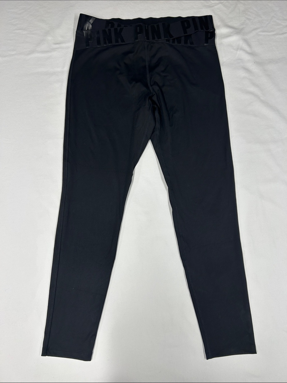 PINK Victoria’s Secret Ultimate Crossover Waistband Leggings Black Size Large